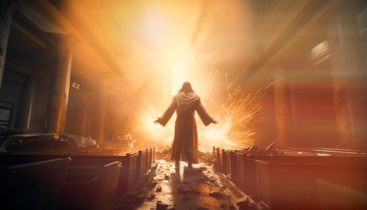 ai generated, church, jesus, christ, religion, christianity, bible, salvation, faith, grace, redemption, prayer, holy spirit, resurrection, sin, atonement, cross, repentance, eternal life, scripture, fellowship, israel, promise land